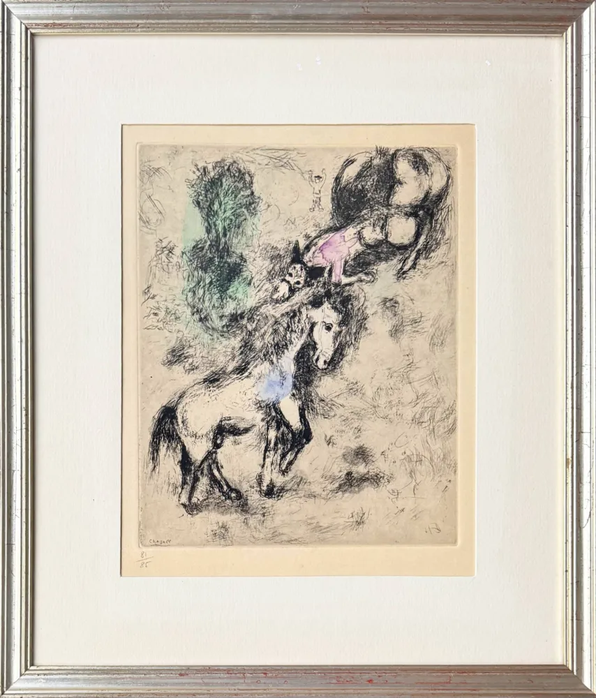 Radierung Chagall - Le Cheval et l'Âne (The Horse and the Donkey)
