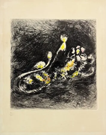 Radierung Chagall - Le lion et le moucheron