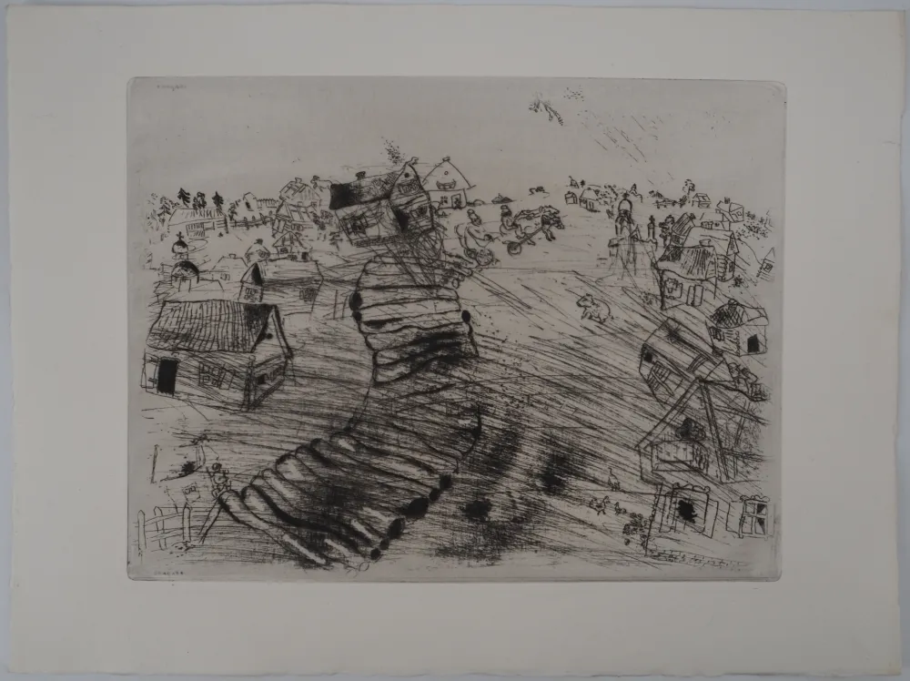 Stich Chagall - Le village de Pliouchkine