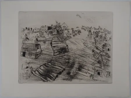 Stich Chagall - Le village de Pliouchkine