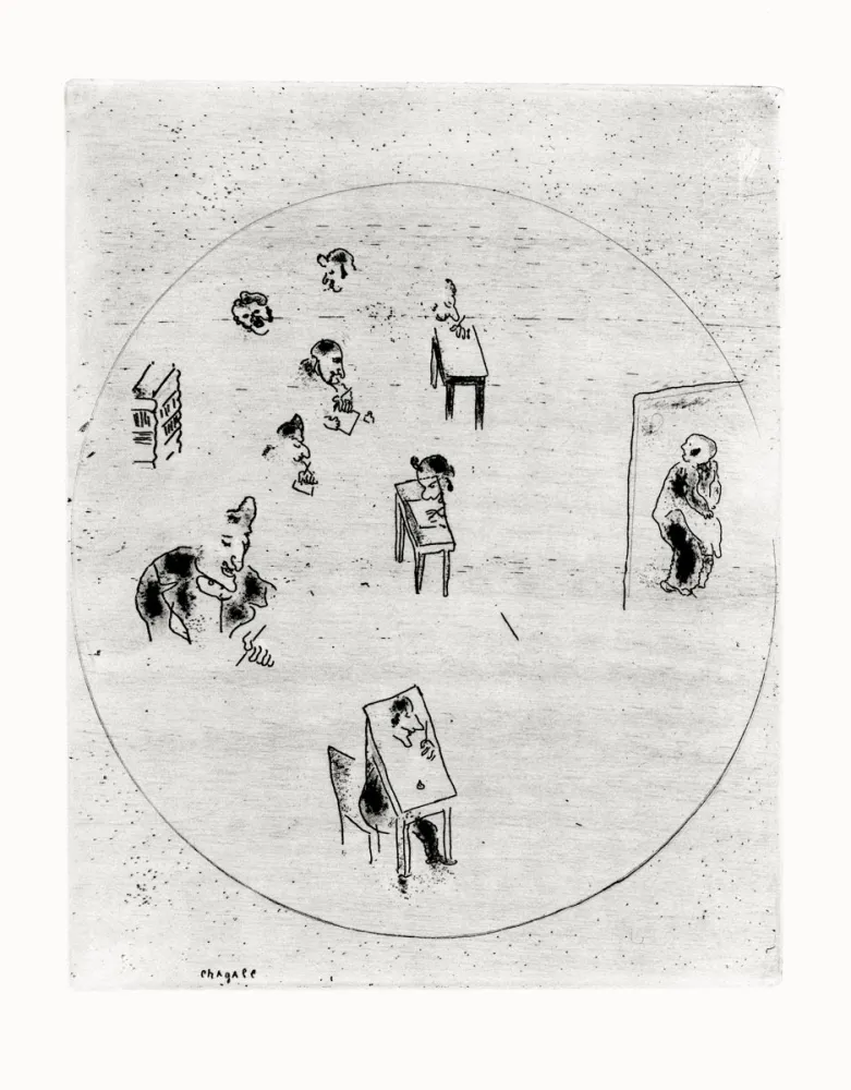 Radierung Chagall - Les Ames Mortes