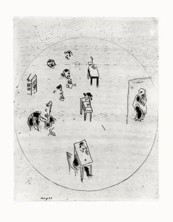 Radierung Chagall - Les Ames Mortes