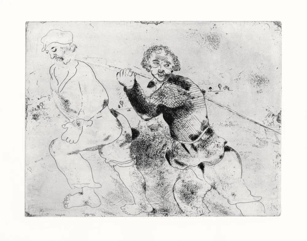 Radierung Chagall - Les Ames Mortes