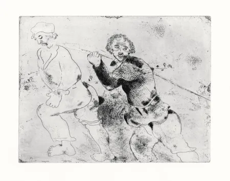 Radierung Chagall - Les Ames Mortes