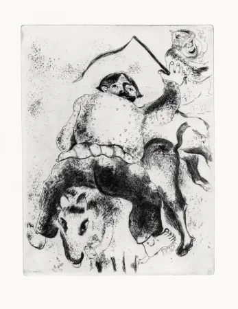 Radierung Chagall - Les Ames mortes