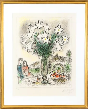 Lithographie Chagall - Les arums (The Arums)
