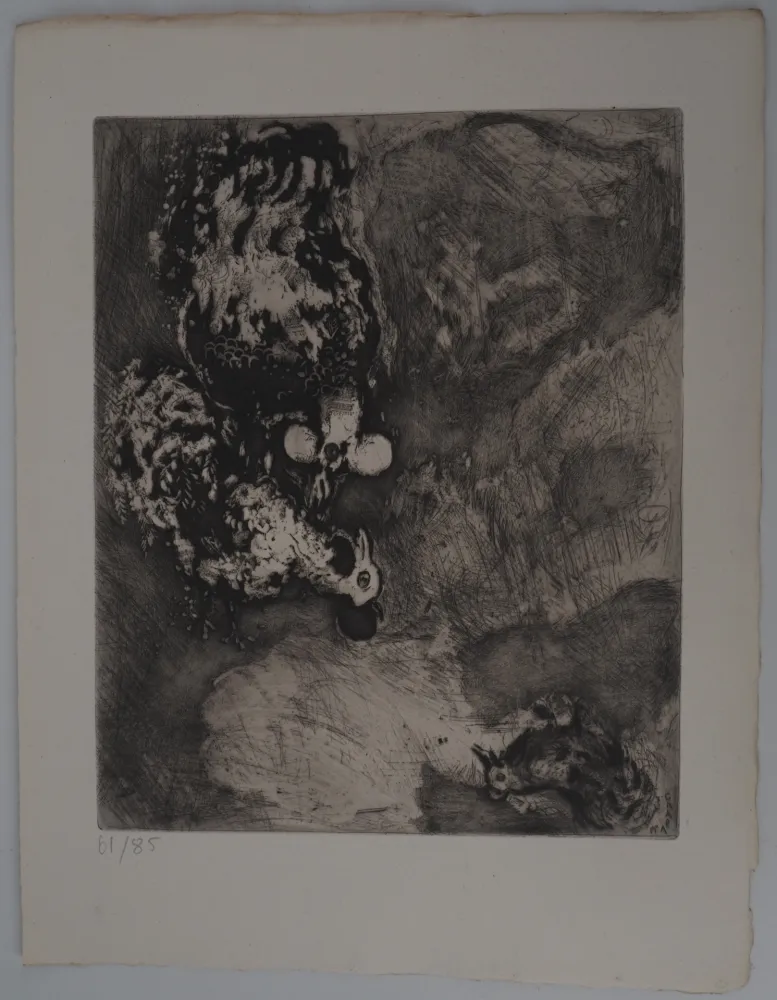 Stich Chagall - Les deux coqs