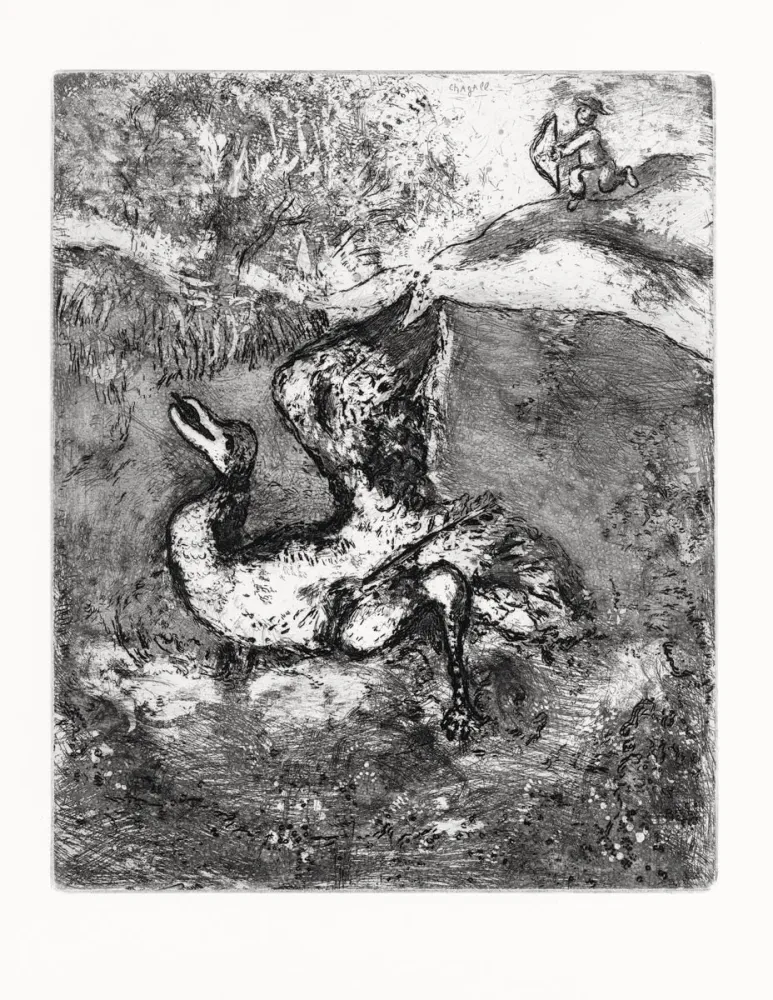 Radierung Chagall - Les Fables de La Fontaine