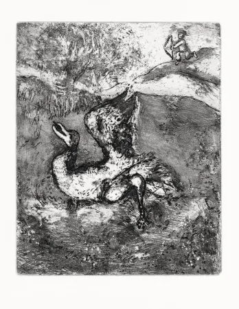 Radierung Chagall - Les Fables de La Fontaine