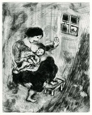 Radierung Chagall - Les Fables de La Fontaine
