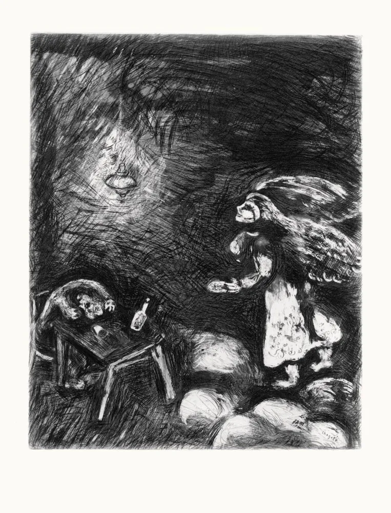 Radierung Chagall - Les Fables de La Fontaine