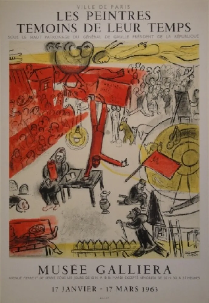 Lithographie Chagall - Les peintres témoins de leur temps