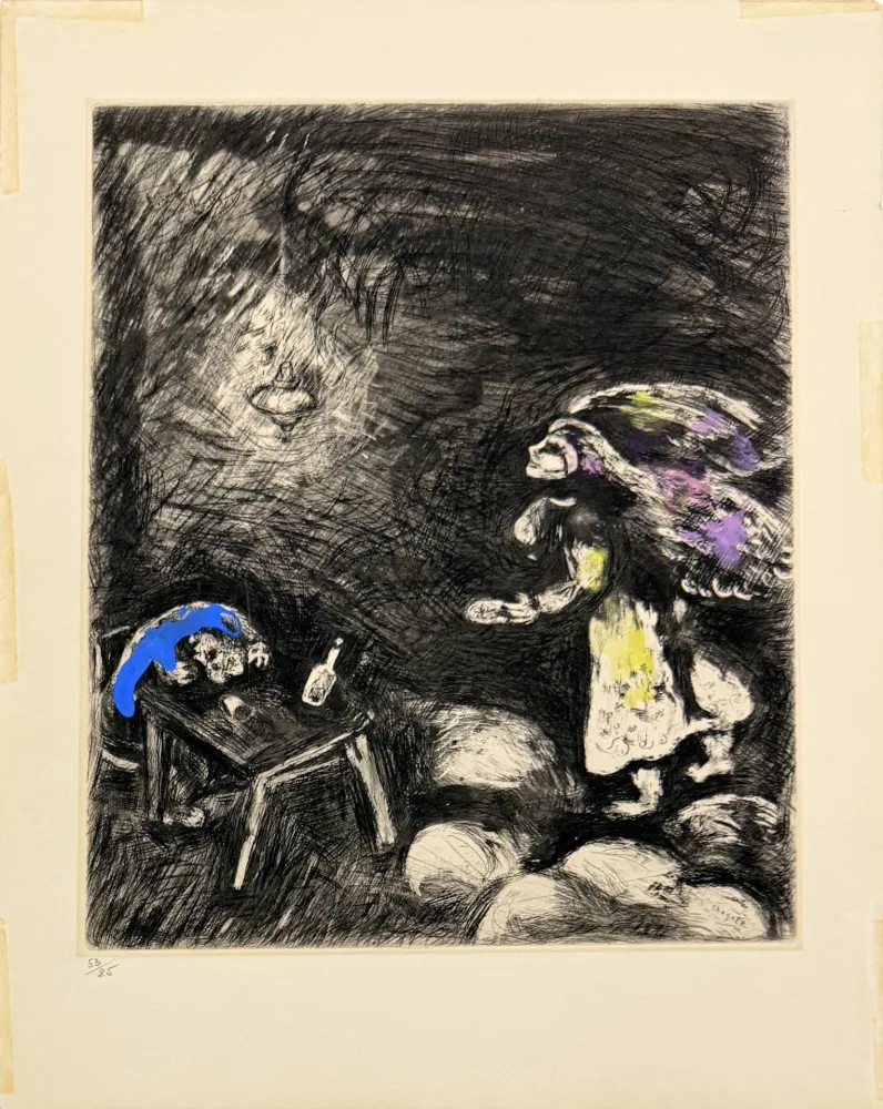 Radierung Chagall - L'Ivrogne et sa Femme