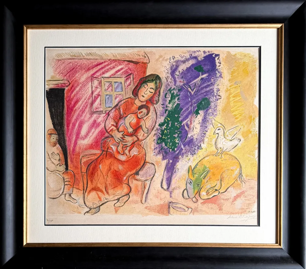 Lithographie Chagall - Maternité