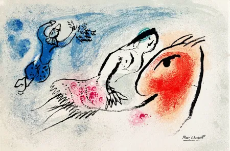 Lithographie Chagall - New Year's Card