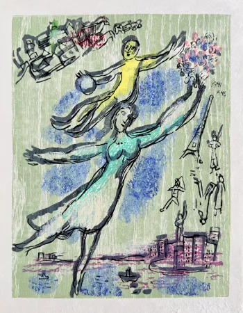 Holzschnitt Chagall - Poèmes, Planche IX