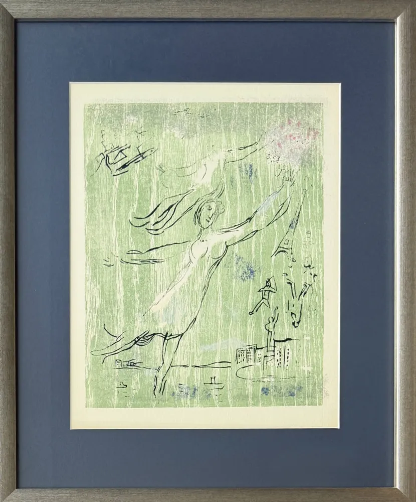 Holzschnitt Chagall - Poèmes, Planche IX (trial proof)