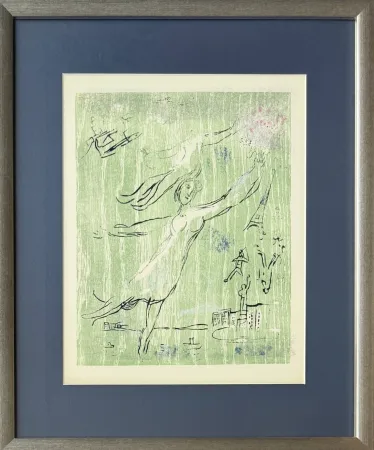 Holzschnitt Chagall - Poèmes, Planche IX (trial proof)