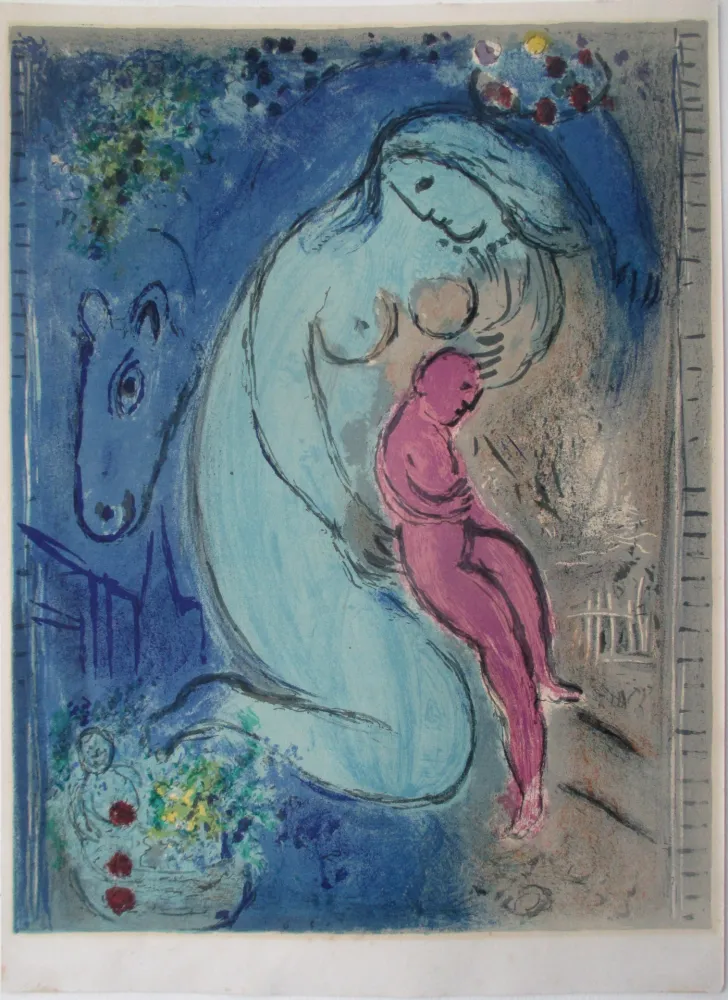 Lithographie Chagall - Quai aux Fleurs