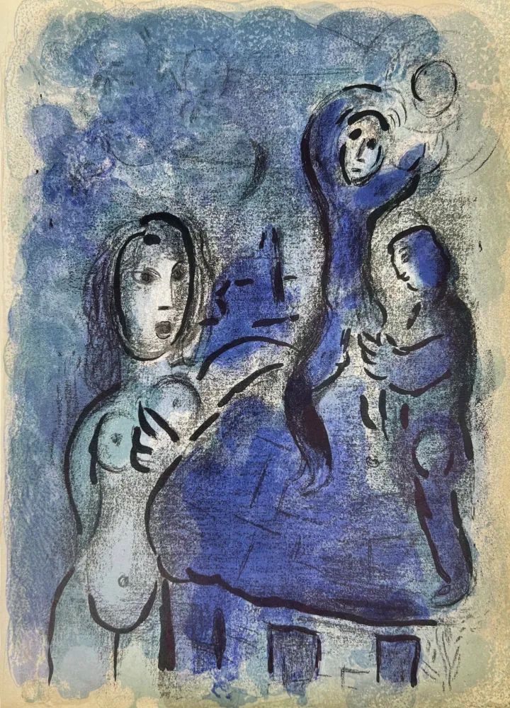 Lithographie Chagall - Rahab and the Spies of Jericho