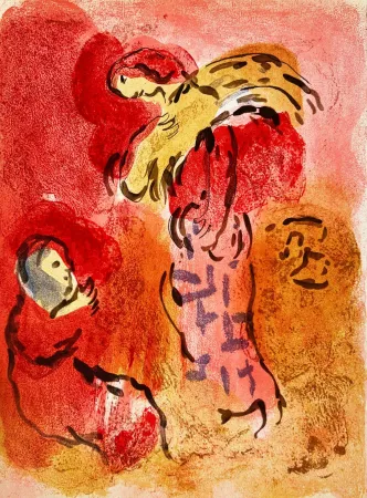 Lithographie Chagall - Ruth Gleaning