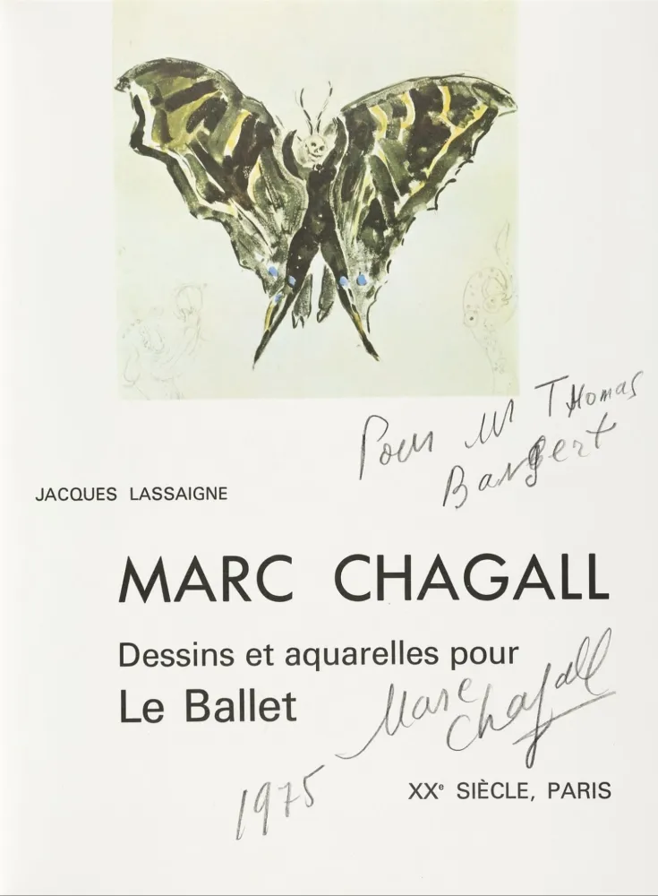 Illustriertes Buch Chagall - Signed & Dedicated - Dessins et aquarelles pour Le Ballet 
