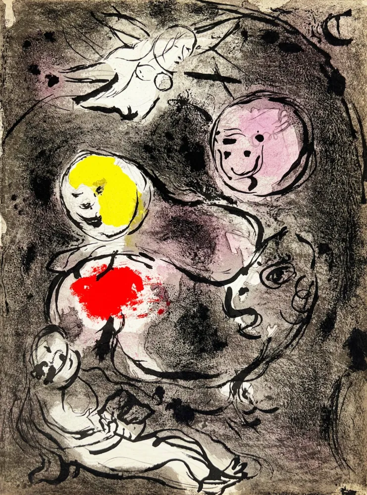 Lithographie Chagall - The Prophet Daniel in the Lions' Den