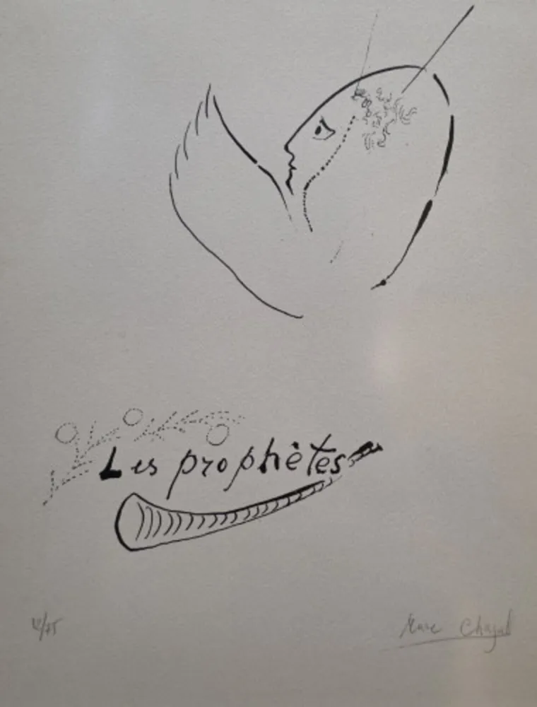 Lithographie Chagall - The Prophets