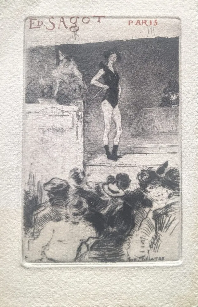 Kaltnadelradierung Chahine - L' Invite Après la Parade