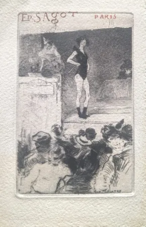 Kaltnadelradierung Chahine - L' Invite Après la Parade