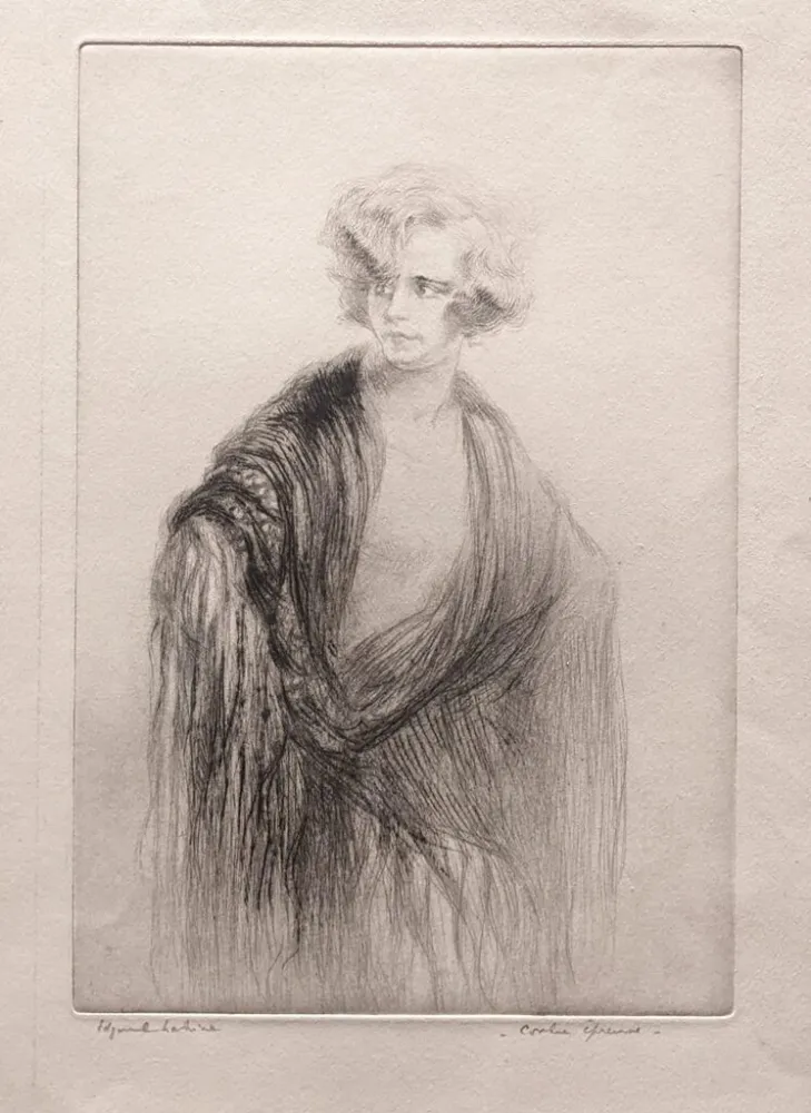 Kaltnadelradierung Chahine - Venise: Nina