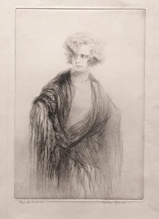 Kaltnadelradierung Chahine - Venise: Nina