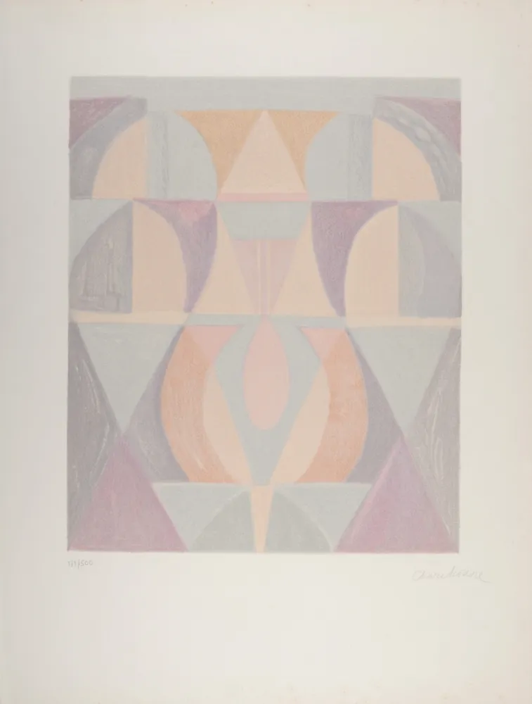 Lithographie Charchoune - Composition, 1971 - Hand-signed