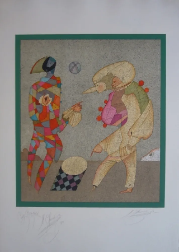 Lithographie Chemiakin - Carnaval