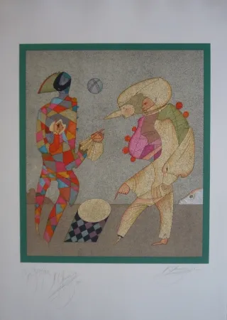 Lithographie Chemiakin - Carnaval