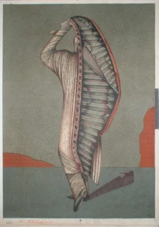 Lithographie Chemiakin - Ventre de Paris 14