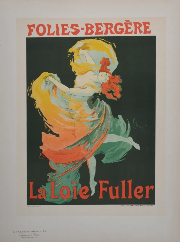 Lithographie Cheret - La Loïe Fuller, Les Maitres de L’Affiche, 1897