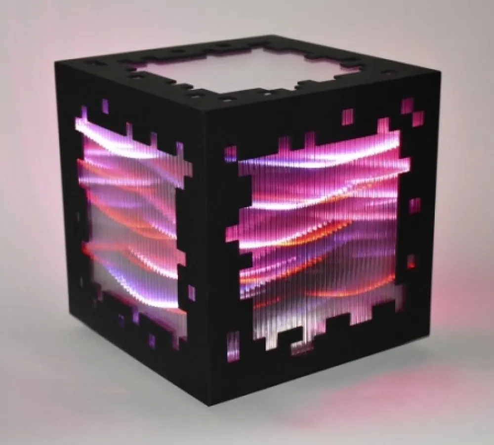 Holzschnitt Chevalier - Mini voxels light red