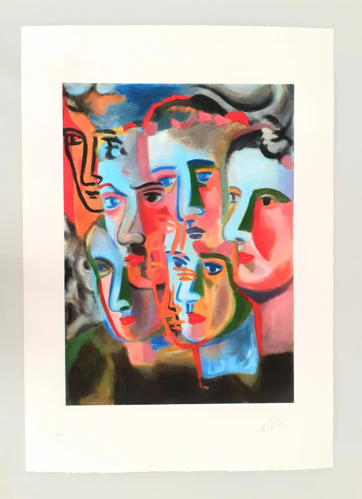 Radierung Und Aquatinta Chia - Enigma dei volti