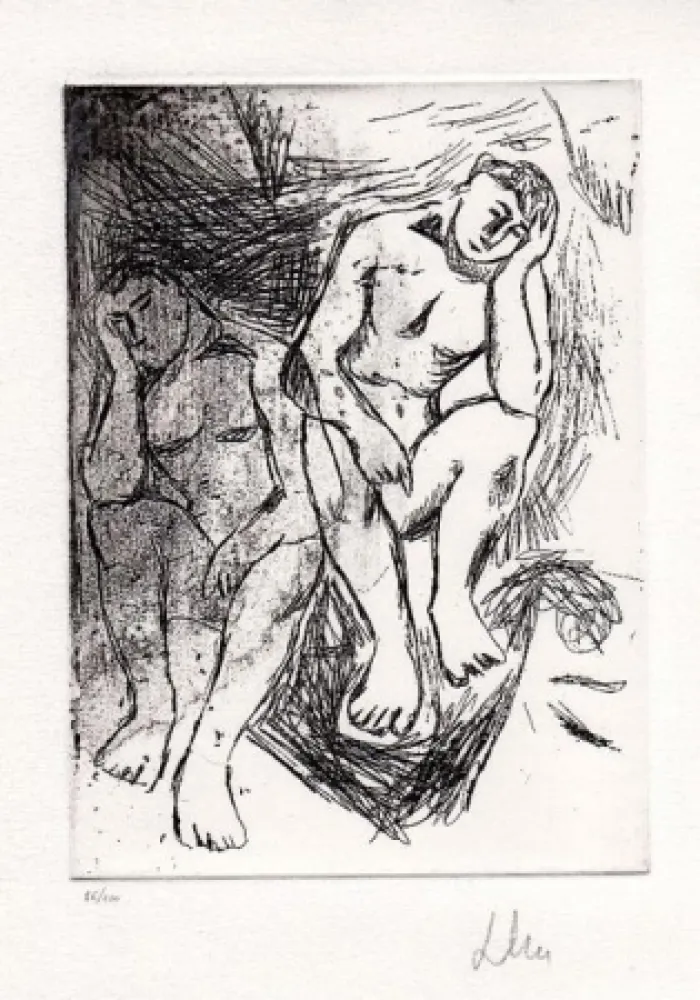 Radierung Chia - Tot epigrammi di nero