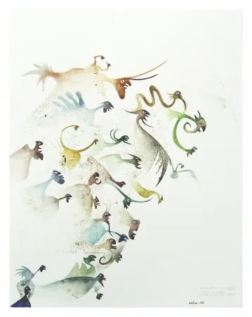 Monotypie Chica - L'amour toujours