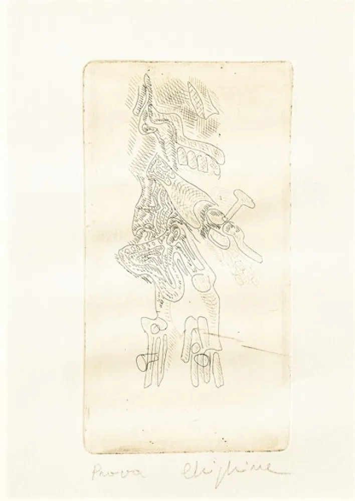 Radierung Chighine - Cristo