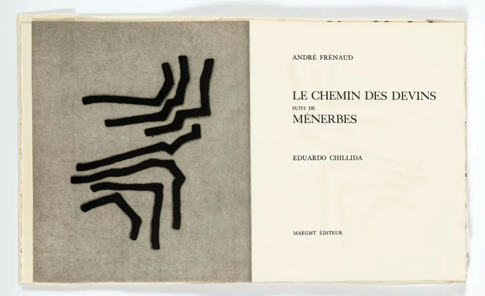 Illustriertes Buch Chillida - André Frénaud. LE CHEMIN DES DEVINS, suivi de Ménerbes (1966)
