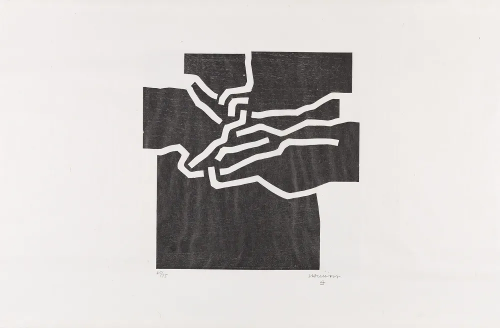 Holzschnitt Chillida - Beltza IV