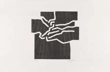 Holzschnitt Chillida - Beltza IV