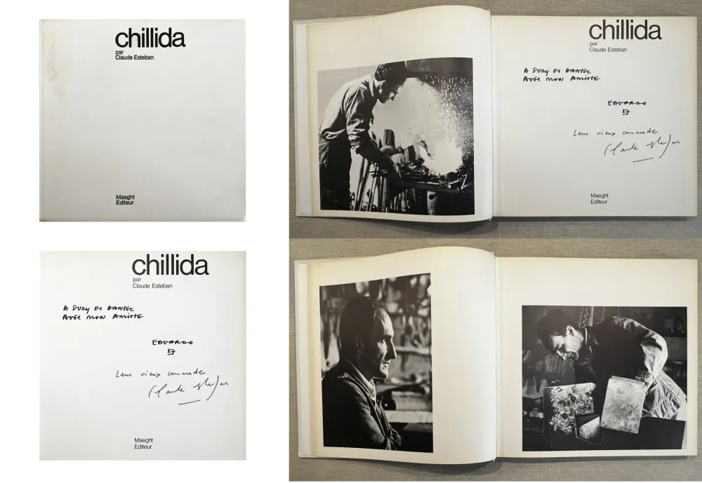 Illustriertes Buch Chillida - C. Esteban. CHILLIDA. Monographie dédicacée par l'artiste et l'auteur (1971)