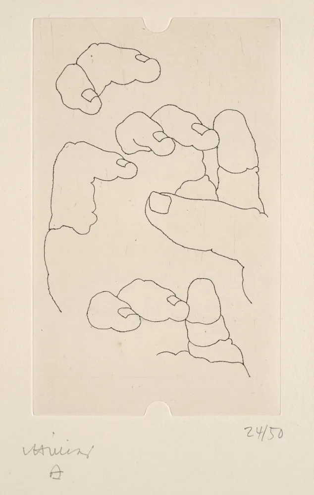Stich Chillida - Esku (from La mémoire et la main, by Edmond Jabes)