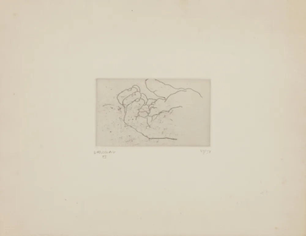 Radierung Chillida - Esku IV (Mano IV)