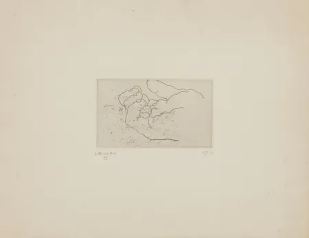 Radierung Chillida - Esku IV (Mano IV)