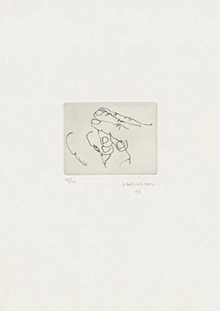 Kaltnadelradierung Chillida - Esku VIII